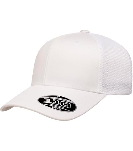 Flexfit 110 Cool & Dry Athletic Cap Hat, White, One Size at Amazon